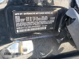 2016 BMW X1 xDrive28i with VIN WBXHT3Z38G4A50694, listed as a Copart auction lot 45714525 with 87,573 mi miles and Salvage Title. Bid and sale history available at carsss.com. Image 12.