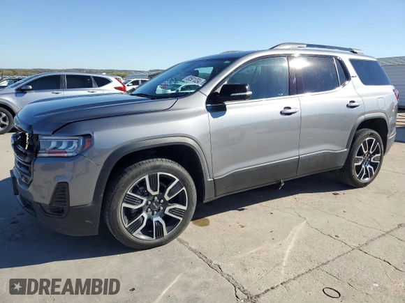 2021 GMC Acadia SLT with VIN 1GKKNMLS1MZ145794, listed as a Copart auction lot 80501034 with 143,478 mi miles and Clean Title. Bid and sale history available at carsss.com. Image 1.