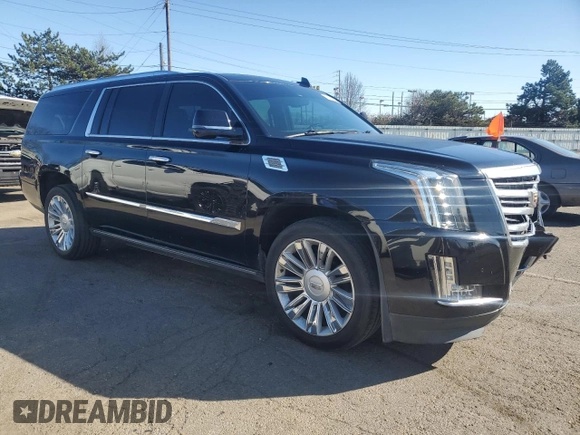 2015 Cadillac Escalade ESV Platinum z VIN 1GYS4UKJ7FR606162, wystawiony jako Copart lot #49666795 z przebiegiem 252 419 mil mil oraz Szkoda całkowita • Salvage title. Historia ofert i sprzedaży dostępna na DreamBid. Obrazek 4.