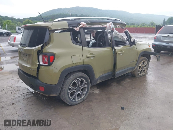 2015 Jeep Renegade Limited with VIN ZACCJBDT0FPB65261, listed as a IAAI auction lot 42523311 with 113,139 mi miles and . Bid and sale history available at DreamBid. Image 4.