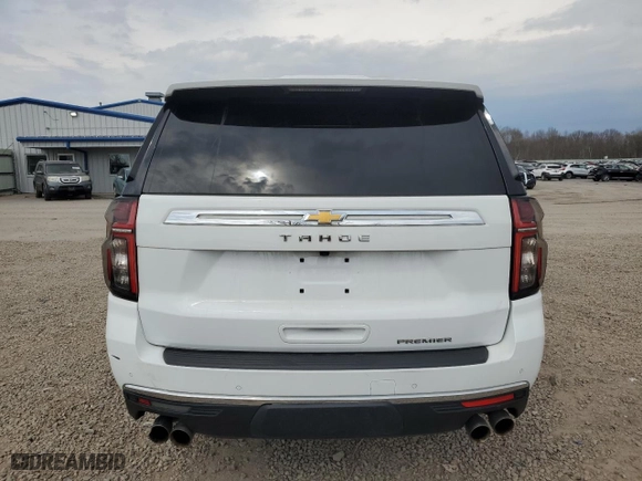 2023 Chevrolet Tahoe Premier with VIN 1GNSKSKD0PR217513, listed as a Copart auction lot 54702845 with 55,424 mi miles and Salvage Title. Bid and sale history available at carsss.com. Image 6.