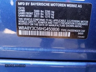 2017 BMW 3 Series 340i xDrive with VIN WBA8Y3C56HG450806, listed as a Copart auction lot 46110303 with 46,844 mi miles and . Bid and sale history available at carsss.com. Image 12.