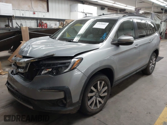 2021 Honda Pilot EX-L with VIN 5FNYF5H52MB022782, listed as a IAAI auction lot 41830003 with 39,945 mi miles. Bid and sale history available at carsss.com. Image 17.