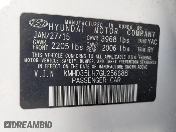 2016 Hyundai Elantra GT with VIN KMHD35LH7GU256688, listed as a Copart auction lot 75697354 with 0 mi miles and Non Repairable. Bid and sale history available at carsss.com. Image 13.