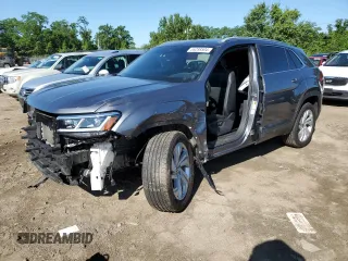 2021 Volkswagen Atlas SEL z VIN 1V2BC2CA9MC205738, wystawiony jako Copart lot #55288504 z przebiegiem 59 838 mil mil oraz Szkoda całkowita • Salvage title. Historia ofert i sprzedaży dostępna na DreamBid. Obrazek 1.