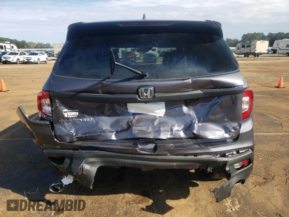 2021 Honda Passport EX-L with VIN 5FNYF7H51MB010442, listed as a Copart auction lot 78581674 with 23,359 mi miles and Salvage Title. Bid and sale history available at carsss.com. Image 6.
