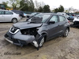 2020 Nissan Kicks S with VIN 3N1CP5BV5LL531087, listed as a Copart auction lot 46088505 with 0 mi miles and Salvage Title. Bid and sale history available at carsss.com. Image 1.