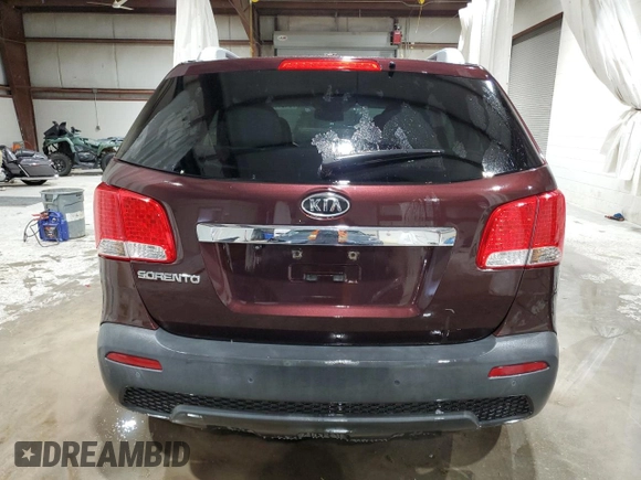 2011 Kia Sorento LX with VIN 5XYKTDA16BG119022, listed as a Copart auction lot 54311575 with 165,210 mi miles and Salvage Title. Bid and sale history available at carsss.com. Image 6.