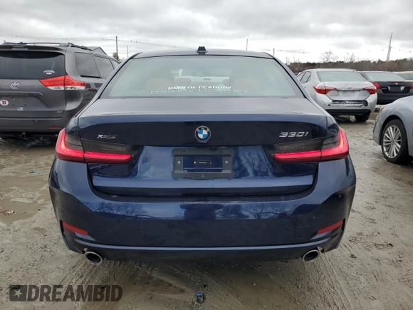 2024 BMW 3 Series 330i xDrive with VIN 3MW89FF09R8E24554, listed as a Copart auction lot 48177775 with 9,363 mi miles and Salvage Title. Bid and sale history available at carsss.com. Image 6.