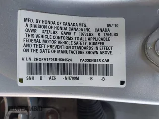 2011 Honda Civic EX-L with VIN 2HGFA1F96BH504524, listed as a IAAI auction lot 42091146 with 92,670 mi miles and . Bid and sale history available at DreamBid. Image 9.