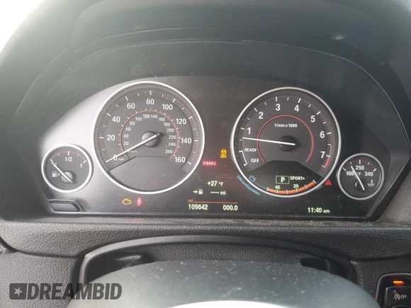 2015 BMW 4 Series 435i with VIN WBA3R1C58FK195761, listed as a Copart auction lot 82604934 with 109,642 mi miles and Salvage Title. Bid and sale history available at carsss.com. Image 9.
