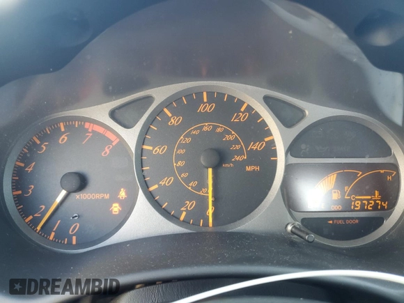2002 Toyota Celica GT with VIN JTDDR32T620124423, listed as a Copart auction lot 83235744 with 197,274 mi miles and Salvage Title. Bid and sale history available at carsss.com. Image 9.
