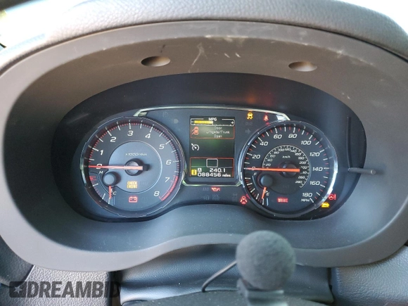 2018 Subaru WRX Premium with VIN JF1VA1B60J9813660, listed as a Copart auction lot 86841134 with 88,456 mi miles and Salvage Title. Bid and sale history available at carsss.com. Image 9.