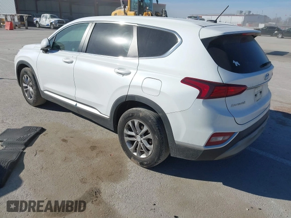 2019 Hyundai Santa Fe SE with VIN 5NMS2CAD4KH118545, listed as a IAAI auction lot 41686797 with 54,108 mi miles and . Bid and sale history available at DreamBid. Image 3.