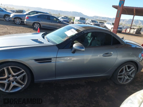 2013 Mercedes-Benz SLK-Class SLK 250 with VIN WDDPK4HA9DF058128, listed as a IAAI auction lot 41809272 with 76,860 mi miles. Bid and sale history available at carsss.com. Image 14.