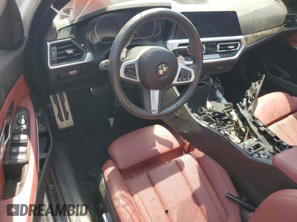 2022 BMW 3 Series 330i with VIN 3MW5R1J02N8C53220, listed as a Copart auction lot 62423015 with Not provided miles and Salvage title. Bid and sale history available at DreamBid. Image 8.