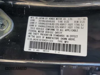 2009 Honda CR-V EX-L with VIN JHLRE38789C011323, listed as a Copart auction lot 54554445 with 228,363 mi miles and Salvage Title. Bid and sale history available at carsss.com. Image 14.