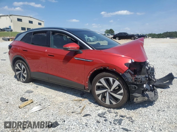 2021 Volkswagen ID.4 Pro S z VIN WVGKMPE29MP059900, wystawiony jako Copart lot #53725825 z przebiegiem Nie podano mil oraz Szkody całkowita. Historia ofert i sprzedaży dostępna na DreamBid. Obrazek 4.