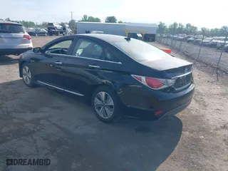 2015 Hyundai Sonata Hybrid Limited with VIN KMHEC4A44FA129122, listed as a IAAI auction lot 42098724 with 140,792 mi miles. Bid and sale history available at carsss.com. Image 3.