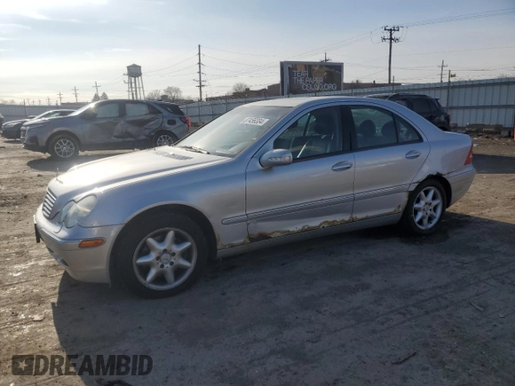 2002 Mercedes-Benz C 230/260/280/320 with VIN WDBRF64J62F199159, listed as a Copart auction lot 87456334 with 60,781 mi miles and Clean Title. Bid and sale history available at DreamBid. Image 1.