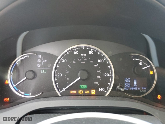 2016 Lexus CT 200h Hybrid with VIN JTHKD5BH6G2255679, listed as a Copart auction lot 52717095 with 148,953 mi miles and Salvage Title. Bid and sale history available at carsss.com. Image 9.