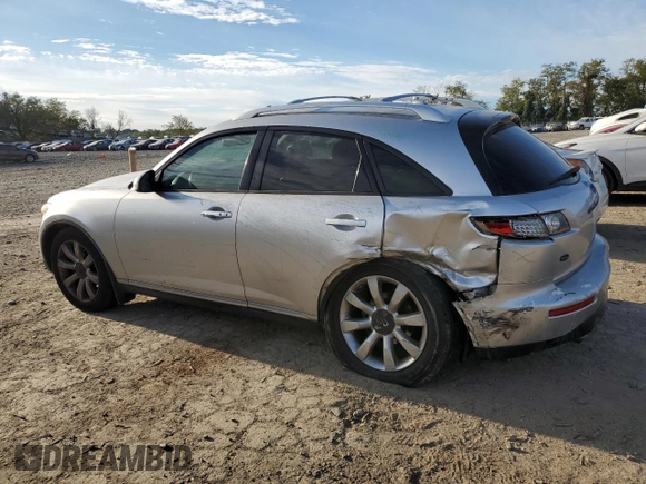 2008 Infiniti FX35 with VIN JNRAS08W28X205023, listed as a Copart auction lot 75767754 with 169,829 mi miles and Salvage Title. Bid and sale history available at carsss.com. Image 2.