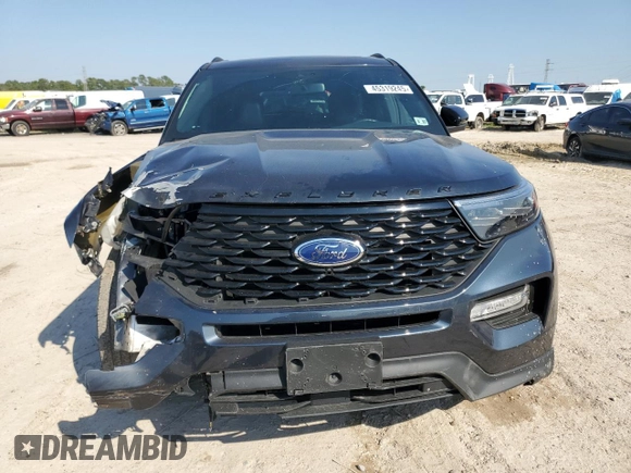 2022 Ford Explorer ST-Line with VIN 1FMSK8KH9NGB05344, listed as a Copart auction lot 45319245 with 25,775 mi miles and Salvage Title. Bid and sale history available at carsss.com. Image 5.