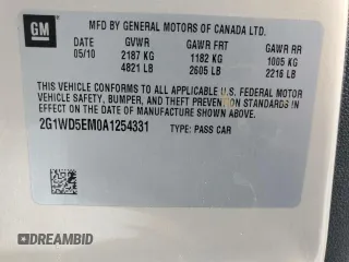 2010 Chevrolet Impala Police Police z VIN 2G1WD5EM0A1254331, wystawiony jako Copart lot #44952165 z przebiegiem 124 155 mil mil oraz Czysty tytuł • Clean title. Historia ofert i sprzedaży dostępna na DreamBid. Obrazek 12.