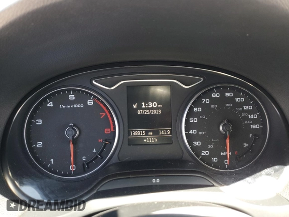 2015 Audi A3 2.0T Premium Plus with VIN WAUEFGFFXF1093375, listed as a Copart auction lot 60604093 with 138,915 mi miles. Bid and sale history available at carsss.com. Image 9.