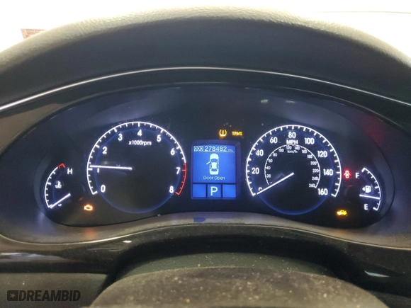 2014 Hyundai Genesis 3.8L with VIN KMHGC4DDXEU263778, listed as a Copart auction lot 43636465 with 278,482 mi miles and Salvage Title. Bid and sale history available at carsss.com. Image 9.