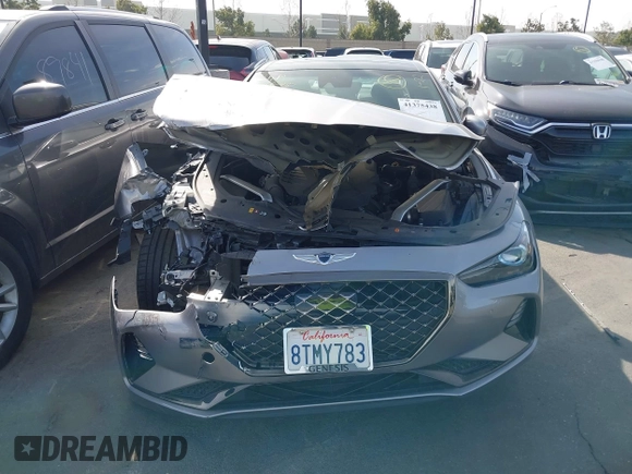 2021 Genesis G70 3.3T with VIN KMTG34LE2MU075898, listed as a IAAI auction lot 41375438 with 41,429 mi miles and . Bid and sale history available at DreamBid. Image 13.