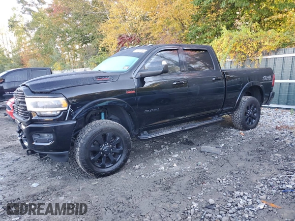 2019 Ram 2500 Laramie with VIN 3C6UR5FJ2KG596173, listed as a Copart auction lot 74971694 with 68,145 mi miles and Salvage Title. Bid and sale history available at carsss.com. Image 1.