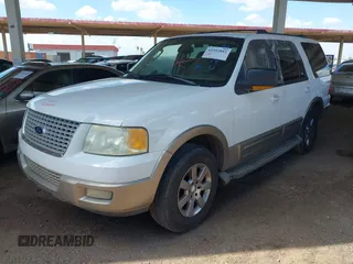 2003 Ford Expedition Eddie Bauer z VIN 1FMPU17L83LC21028, wystawiony jako IAAI lot #42393882 z przebiegiem 234 568 mil mil oraz . Historia ofert i sprzedaży dostępna na DreamBid. Obrazek 2.
