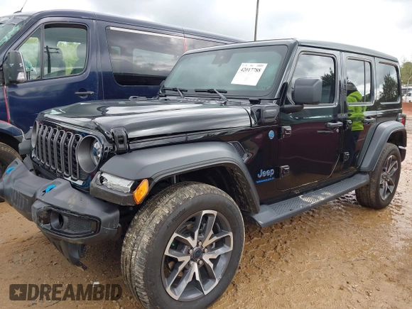 2024 Jeep Wrangler Willys z VIN 1C4RJXN60RW317717, wystawiony jako IAAI lot #42017788 z przebiegiem 10 096 mil mil oraz . Historia ofert i sprzedaży dostępna na DreamBid. Obrazek 2.