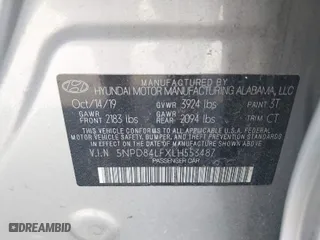 2020 Hyundai Elantra SEL with VIN 5NPD84LFXLH553487, listed as a IAAI auction lot 41154538 with 148,652 mi miles. Bid and sale history available at carsss.com. Image 9.