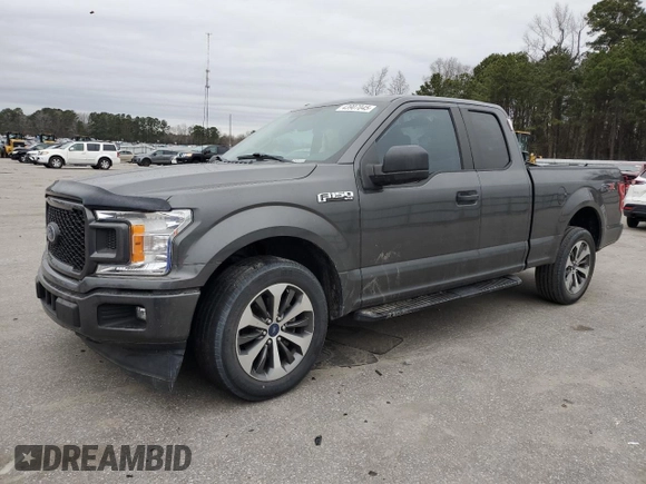 2019 Ford F-150 XL with VIN 1FTEX1CP9KKC18168, listed as a Copart auction lot 43907045 with 28,450 mi miles and Salvage title. Bid and sale history available at DreamBid. Image 1.