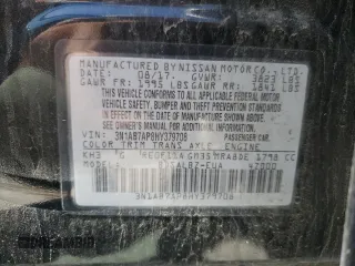 2017 Nissan Sentra S with VIN 3N1AB7AP8HY379708, listed as a Copart auction lot 54723015 with 160,371 mi miles and Clean Title. Bid and sale history available at carsss.com. Image 12.