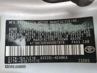 2006 Toyota Avalon XL with VIN 4T1BK36B96U067979, listed as a Copart auction lot 79886464 with 187,487 mi miles and Clean title. Bid and sale history available at DreamBid. Image 12.