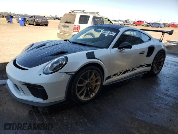 2019 Porsche 911 GT3 RS with VIN WP0AF2A92KS164501, listed as a Copart auction lot 66702654 with 48,180 mi miles and Salvage Title. Bid and sale history available at DreamBid. Image 1.