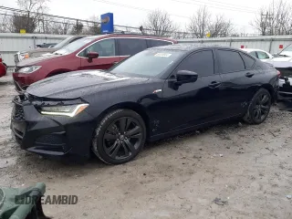 2021 Acura TLX w/A-Spec Package with VIN 19UUB6F50MA011146, listed as a Copart auction lot 86016844 with 26,819 mi miles and Salvage Title. Bid and sale history available at carsss.com. Image 1.