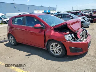 2013 Chevrolet Sonic LT with VIN 1G1JC6SB7D4187709, listed as a Copart auction lot 63645244 with 0 mi miles and Non Repairable. Bid and sale history available at carsss.com. Image 4.