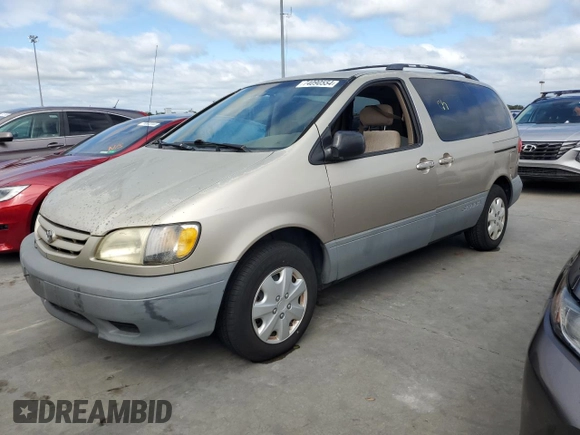 2002 Toyota Sienna CE with VIN 4T3ZF19C12U455513, listed as a Copart auction lot 74090554 with 0 mi miles and Salvage Title. Bid and sale history available at carsss.com. Image 1.