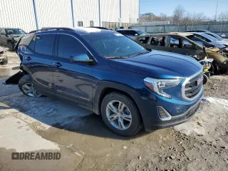 2020 GMC Terrain SLE with VIN 3GKALTEV4LL344105, listed as a Copart auction lot 87712415 with 73,079 mi miles and Salvage Title. Bid and sale history available at DreamBid. Image 4.