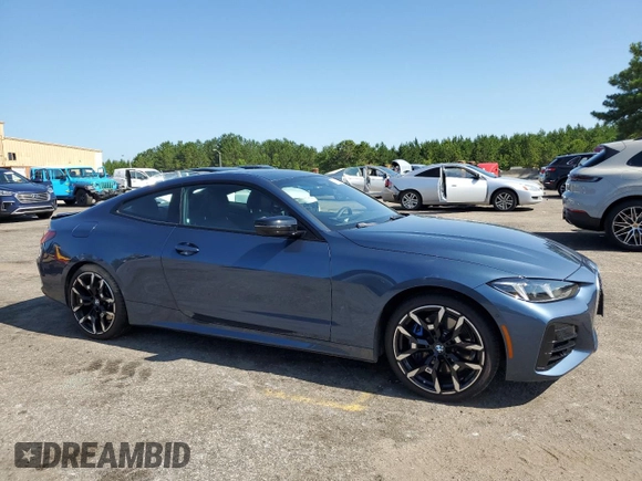 2025 BMW 4 Series 430i with VIN WBA43DA02SCT09580, listed as a Copart auction lot 61768505 with 3,051 mi miles and Salvage title. Bid and sale history available at DreamBid. Image 4.