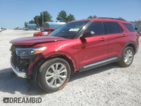 2021 Ford Explorer XLT with VIN 1FMSK8DH0MGA58894, listed as a Copart auction lot 52702735 with 52,553 mi miles and Salvage Title. Bid and sale history available at carsss.com. Image 1.