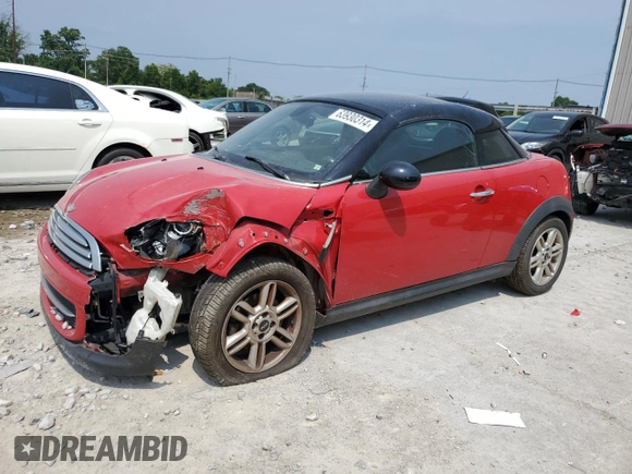 2013 MINI Cooper Coupe with VIN WMWSX1C57DT507660, listed as a Copart auction lot 63930314 with 119,945 mi miles and Non Repairable. Bid and sale history available at carsss.com. Image 1.