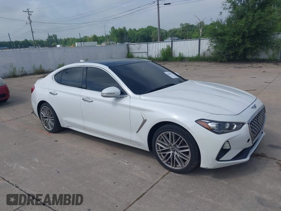 2020 Genesis G70 Sport with VIN KMTG24LA5LU057278, listed as a IAAI auction lot 42505352 with 103,347 mi miles and . Bid and sale history available at DreamBid. Image 1.