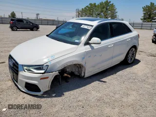2016 Audi Q3 Premium Plus with VIN WA1EFCFS0GR019940, listed as a Copart auction lot 63771625 with 98,591 mi miles and Salvage title. Bid and sale history available at DreamBid. Image 1.