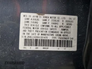 2008 Acura TSX Nav with VIN JH4CL96998C001476, listed as a Copart auction lot 46227835 with 194,014 mi miles and Salvage Title. Bid and sale history available at carsss.com. Image 12.