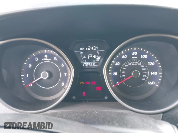 2016 Hyundai Elantra SE with VIN 5NPDH4AEXGH718910, listed as a IAAI auction lot 42336178 with 176,588 mi miles and . Bid and sale history available at DreamBid. Image 7.